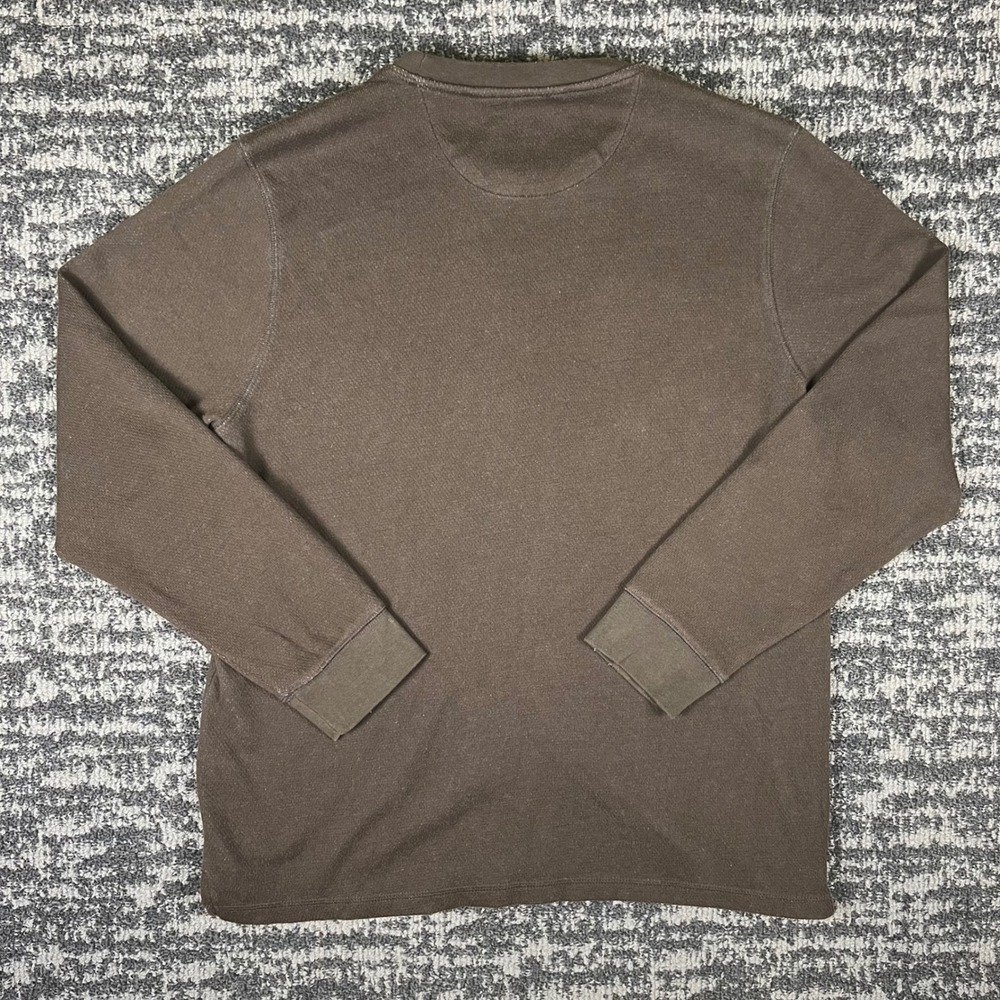 Legendary Outfitters Sweatshirt Mens XL Brown Thermal Crewneck Pullover - Picture 2 of 9